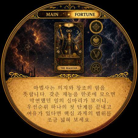 Pulse Arcana 실제 운세 화면